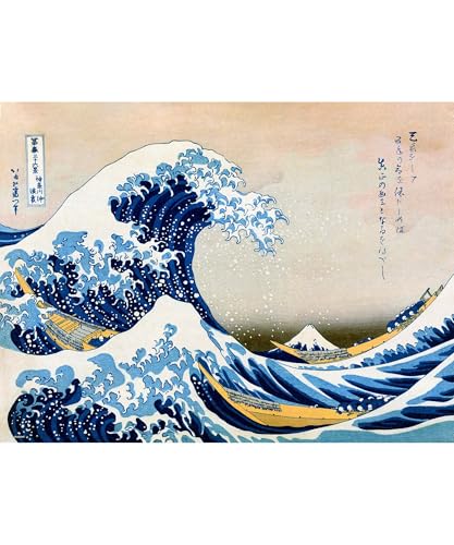 PieceRelax 1000-Piece Plastic Jigsaw Puzzle  Katsushika Hokusai - The Great Wave Off Kanagawa  (48x64cm) - Difficult for Adults, No Pieces, Click-toge