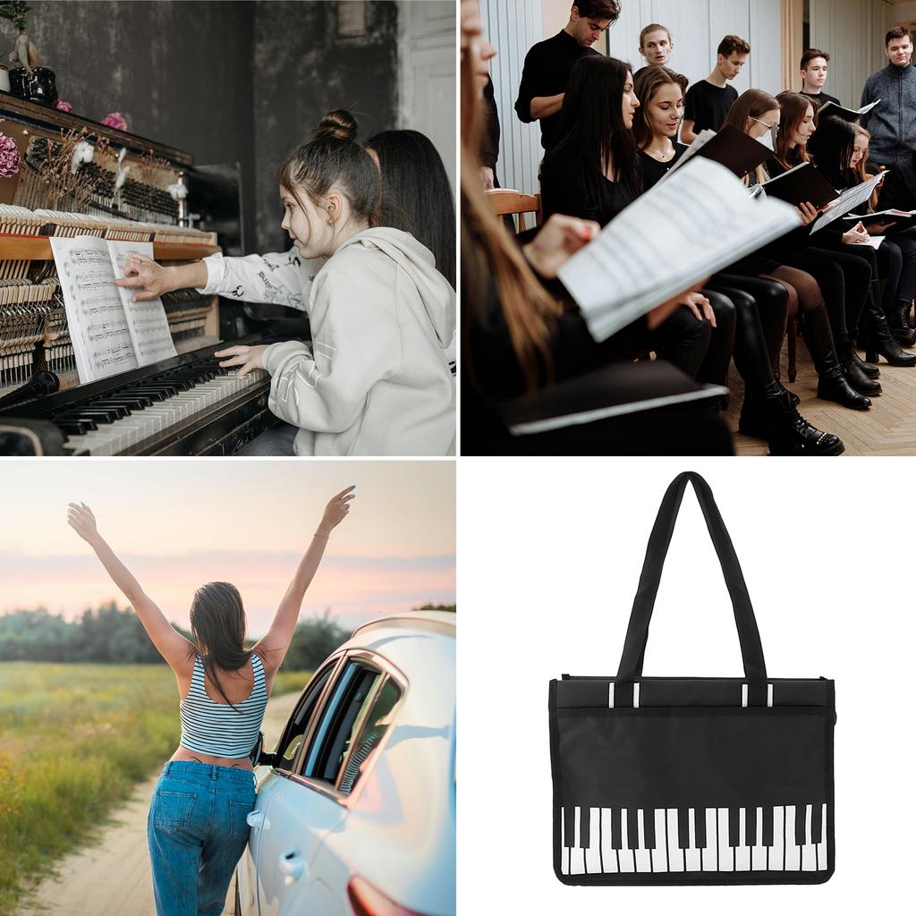 Waterproof Oxford Cloth Music Tote Bag Professional Sheet Music Organizer Tutoring Choir Accessories Storage