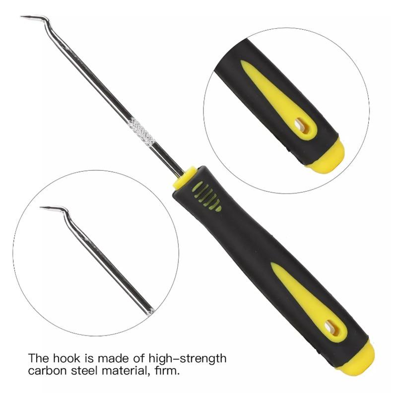 4-Piece Car Pick and Hook Set, O-Ring Seal Gasket Puller, Oring Removal Screwdriver Hand Tool for Oil Sealing and Auto Vehicle Repair