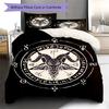 Satan Symbol Pattern Bedding,Quilt Set Quilt Cover Pillowcase Home Birthday Gift (1 * Duvet Cover + 2 * Pillowcase, Without Core)