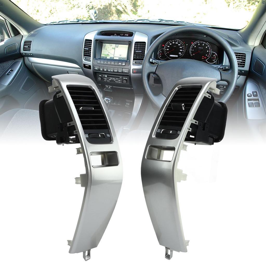 Dashboard Air Vent Assembly ABS Non Deform Scratch Resistant Decor Dashboard Air Vent Panel for Land Cruiser Prado 2003‑2009