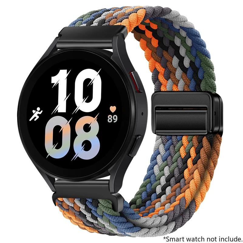 22mm 20mm Nylon Buckle Strap for Huawei Watch GT5 4 3 2 46mm/4Pro 3Pro Bracelet for Samsung Watch7/6/5/4/Classic Adjustable Belt