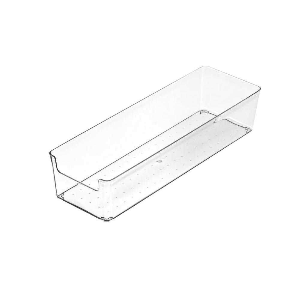 Drawer Storage Trays Durable Transparent Plastic Drawer Storage Divid Box for Kitchen Medium Square