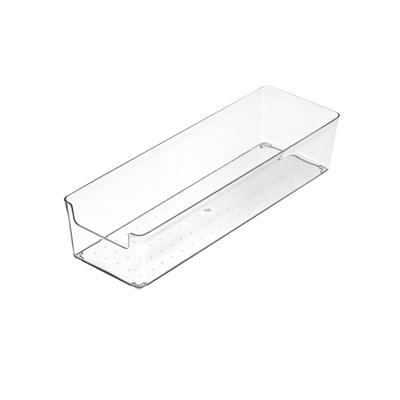 Tăvi de depozitare pentru sertare Cutie de depozitare transparentă din plastic durabilă cu separatoare pentru sertare pentru bucătărie Cutie dreptunghiulară mare