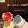 Insulation Or Cooling Vacuum Cup 500ML Straw Tumbler Cute Puppy Thermal Water Bottle