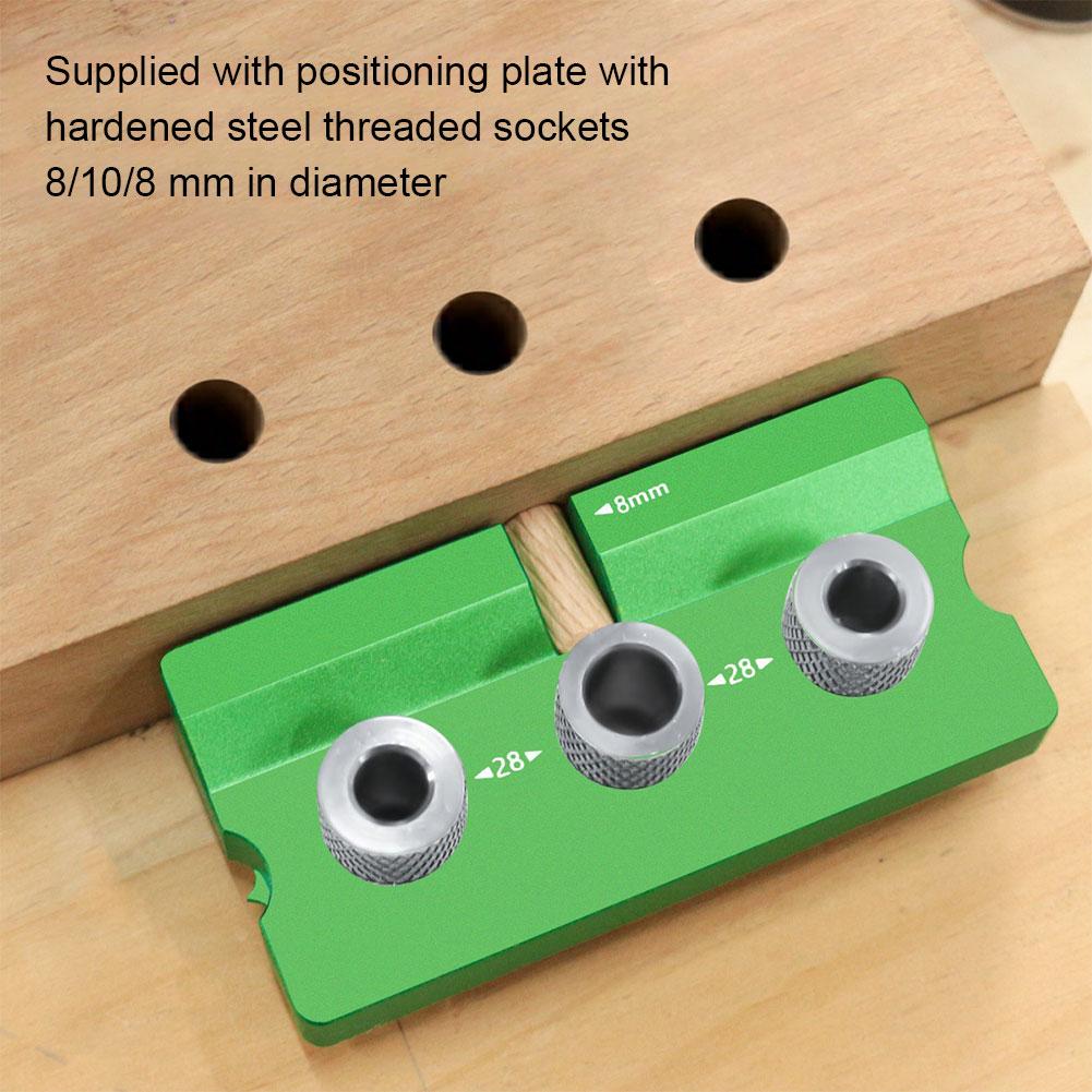 New Adjustable Wood Dowel Punch Locator Woodworking 3 In 1 Doweling Jig Kit Pocket Hole Jig Mini Cabinet Hole Drill Guide Tool