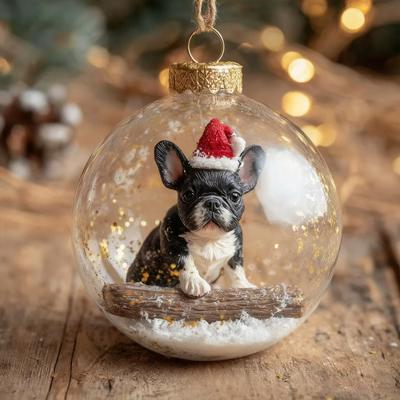 3D Tier Weihnachtskugel Ornament Lustiger Hund/Katze/Schildkröte Hängende Dekoration Klare Plastik Weihnachtskugeln Ornament für Winterurlaubsbaumdeko