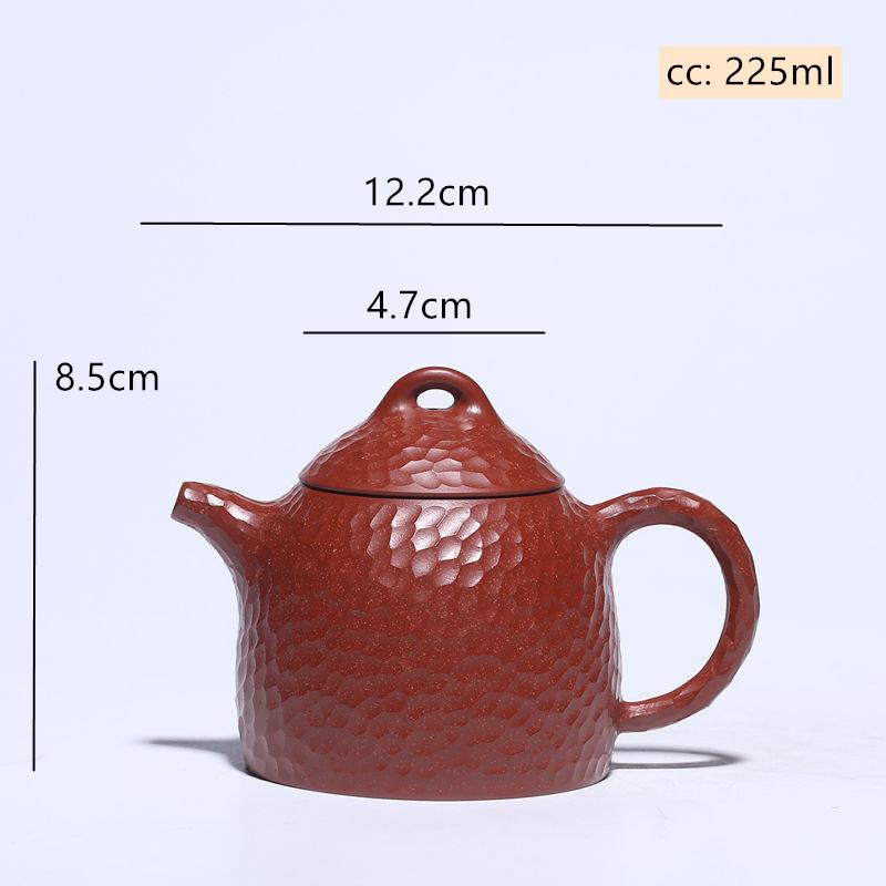 

Классический чайник с фильтром Yixing, чайник из фиолетовой глины, необработанная руда, Dahongpao, чайник для красоты, индивидуальный бутиковый чайный сервиз, подарок другу, 225 мл 225ml
