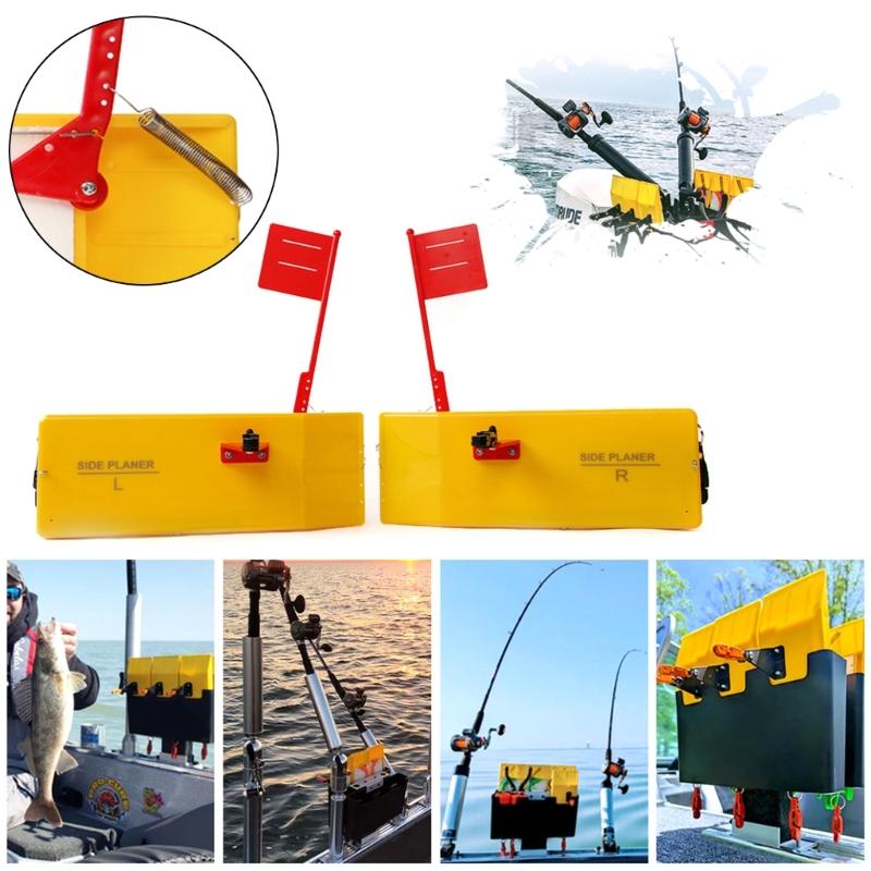 Trolling Board Planer Fishing Tools Boats Fishing Side Planer Board Adjustable Trolling Push Button Splashing Float Boats