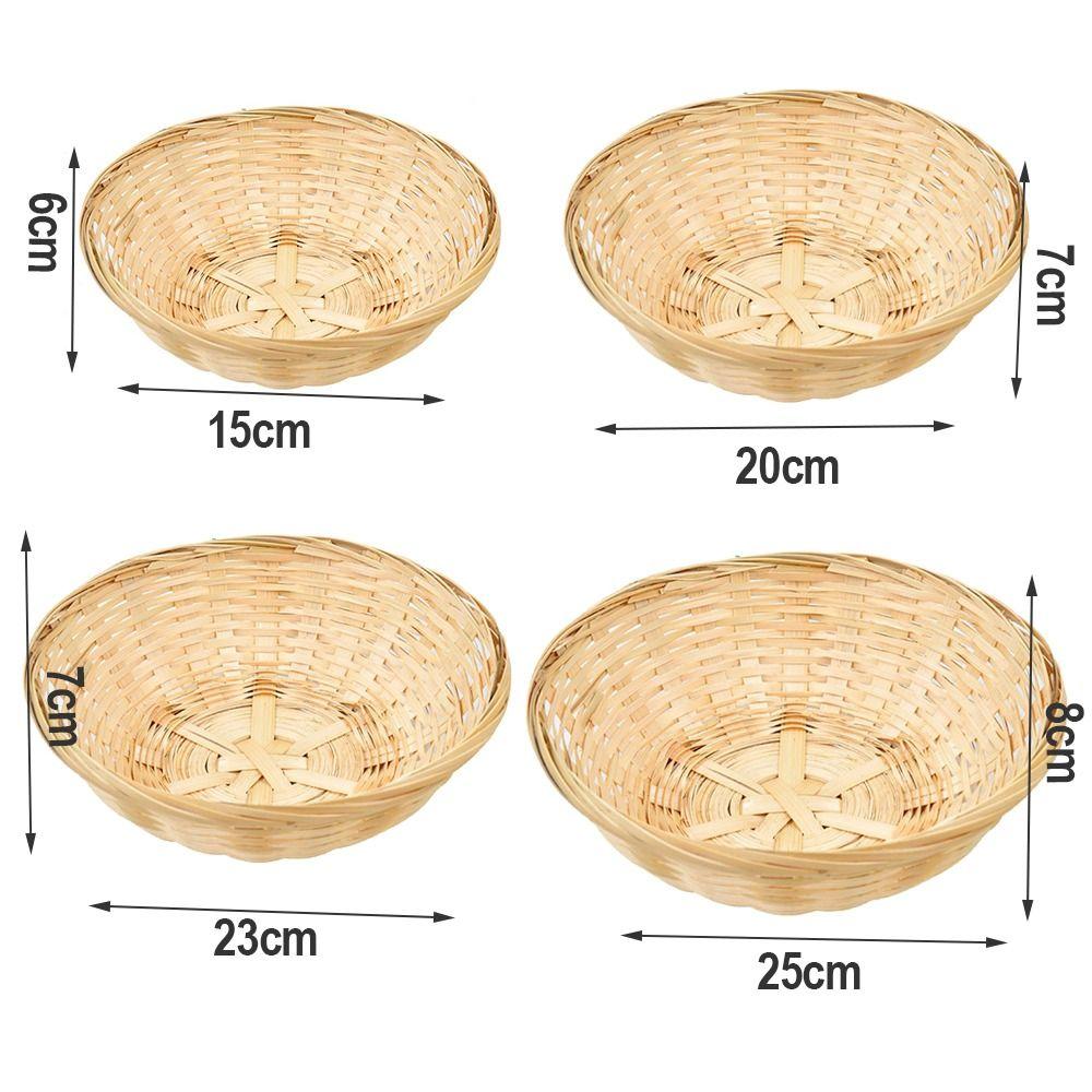 Vegetable Food Woven Basket Bread Fruit Pastry Plate Creative Storage Basket  Kitchen Accessories