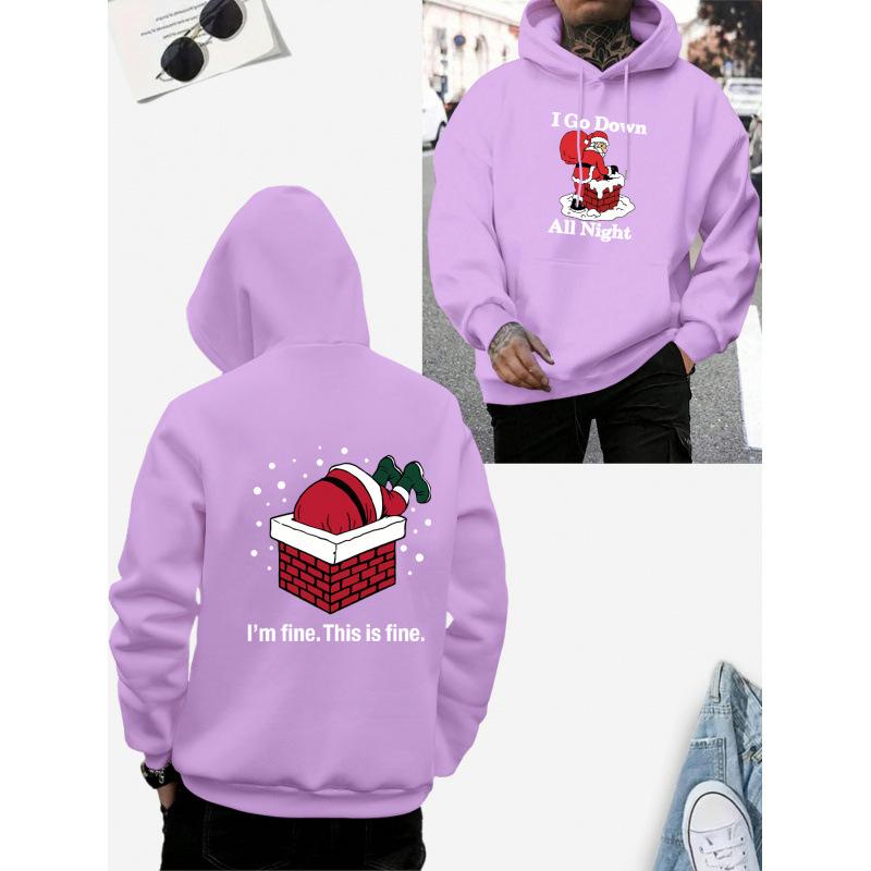 Men's Fashion Christmas Hoodie - Santa Casual Pullover