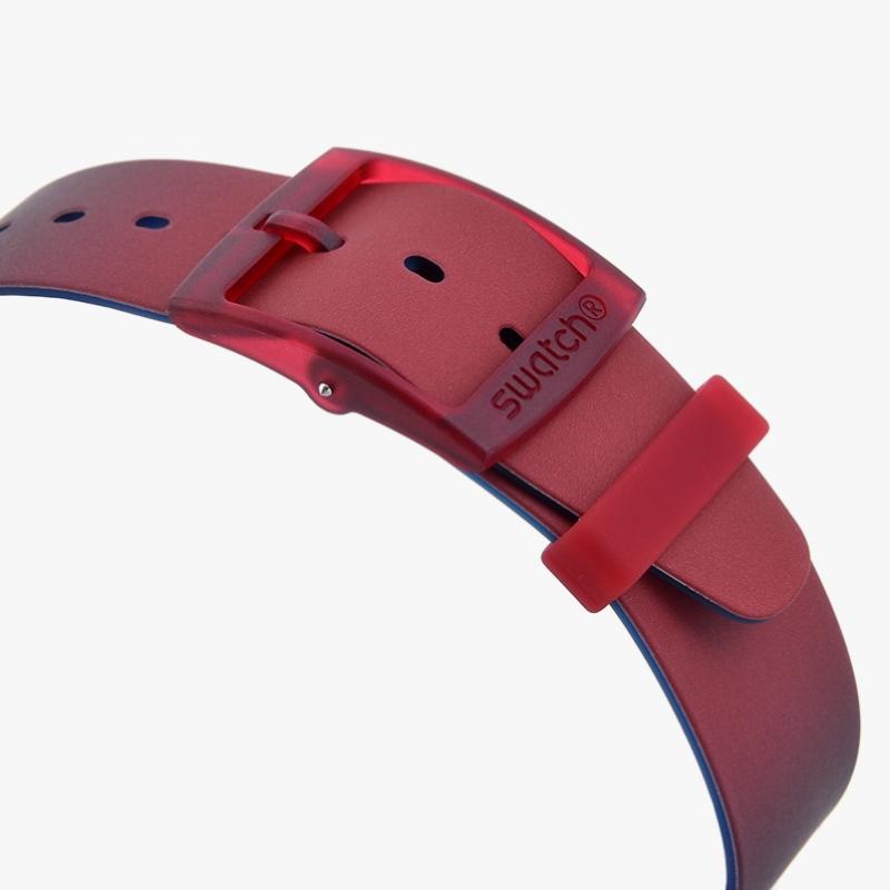 Swatch Ss08n117 Sehr jazzige Beerenfarbene Öffentliche Urethan-Uhr