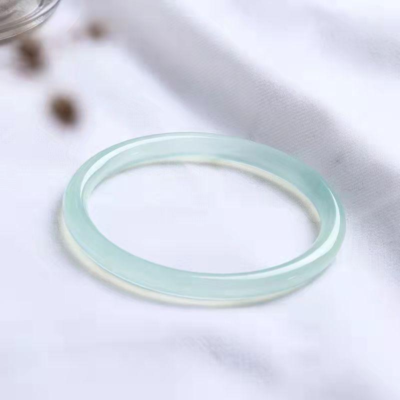 

6 мм натуральный ледяной вид лазурный халцедон браслет модный шарм изумрудный браслет женский подарок 54MM