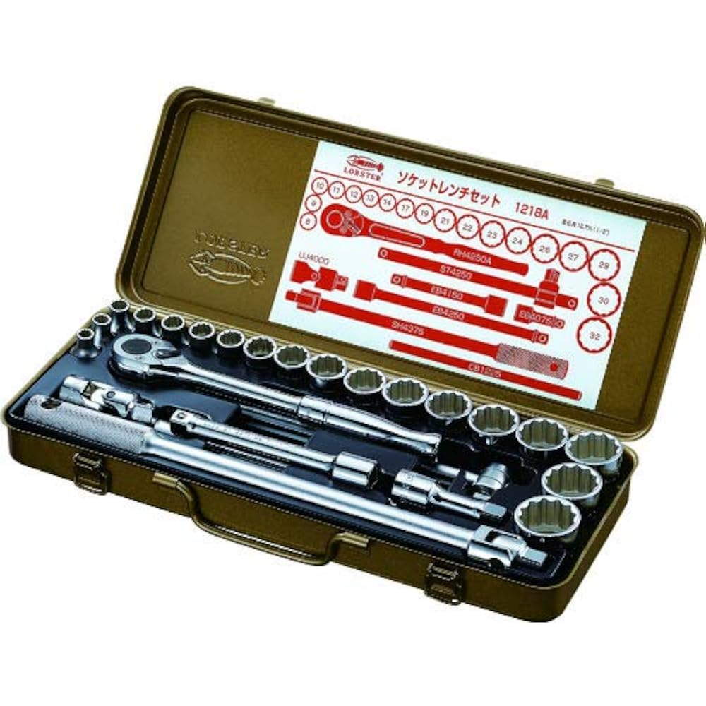 Lobtex (shrimp) socket wrench set 1218A