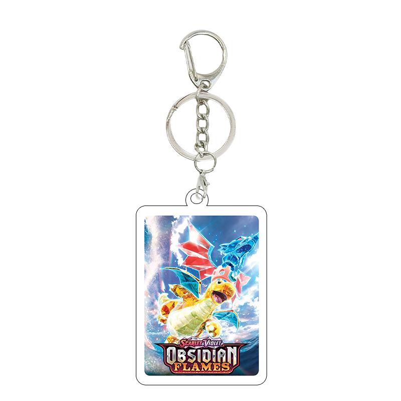 Anime Cartoon Gengar Psyduck Mew Bulbasaur Anime Game Characters Acrylic Pendant PKM Ptcg Decor Key Chain Ring for Fans Gifts