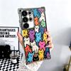 Cartoon Cute Cats Theme Plating Phone Case For Samsung Galaxy S24 S25 FE S26 Edge S23 Ultra S22 S21 Plus S20 Anti-Fall Airabag C