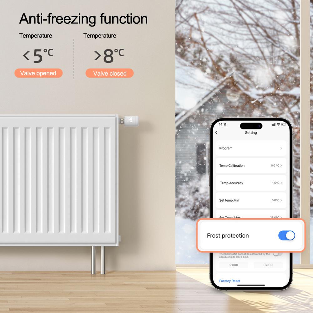 Zigbees Smart Radiator Thermostat For Tuya Smart, Programmable Heating Thermostat Compatible With Alexas And Googles Home