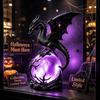 Gothic Dragon Table Lamp, Creative European Style Dragon Night Light Resin Ornament, Halloween Decor Lamp for Bedroom Study