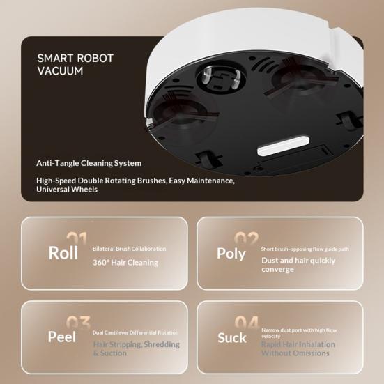 Sweeping Robot with Intelligent Planning And Obstacle Avoidance 3-in-1 Sweeping Suction And Mopping Cleaner for Whole House Brushless Motor Automatic