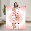 Cute Dudu Christmas Blanket Quality Warm Soft  Throw Blanket Winter Camping Outdoor Fluffy Bedspread