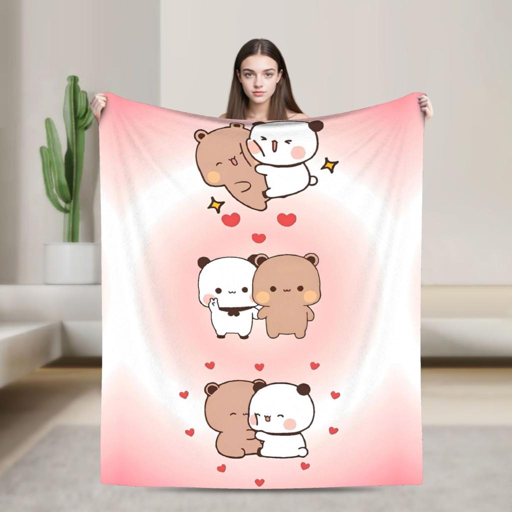 Cute Dudu Christmas Blanket Quality Warm Soft Throw Blanket Winter Camping Outdoor Fluffy Bedspread