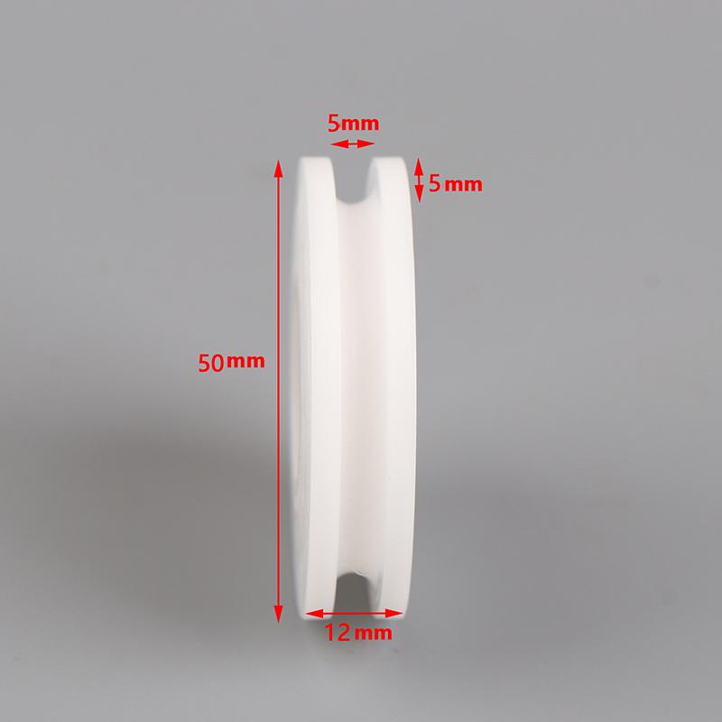 

8 * 50 * 12 мм U Groove роликовий направляючий колесо Pom нейлоновий канавка дротовий підшипник 5MM