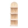 Minimalist Wooden Wall Shelves 4-Tier Design Boho Style Rack Wall Mounted Shelf  Wall Decoration