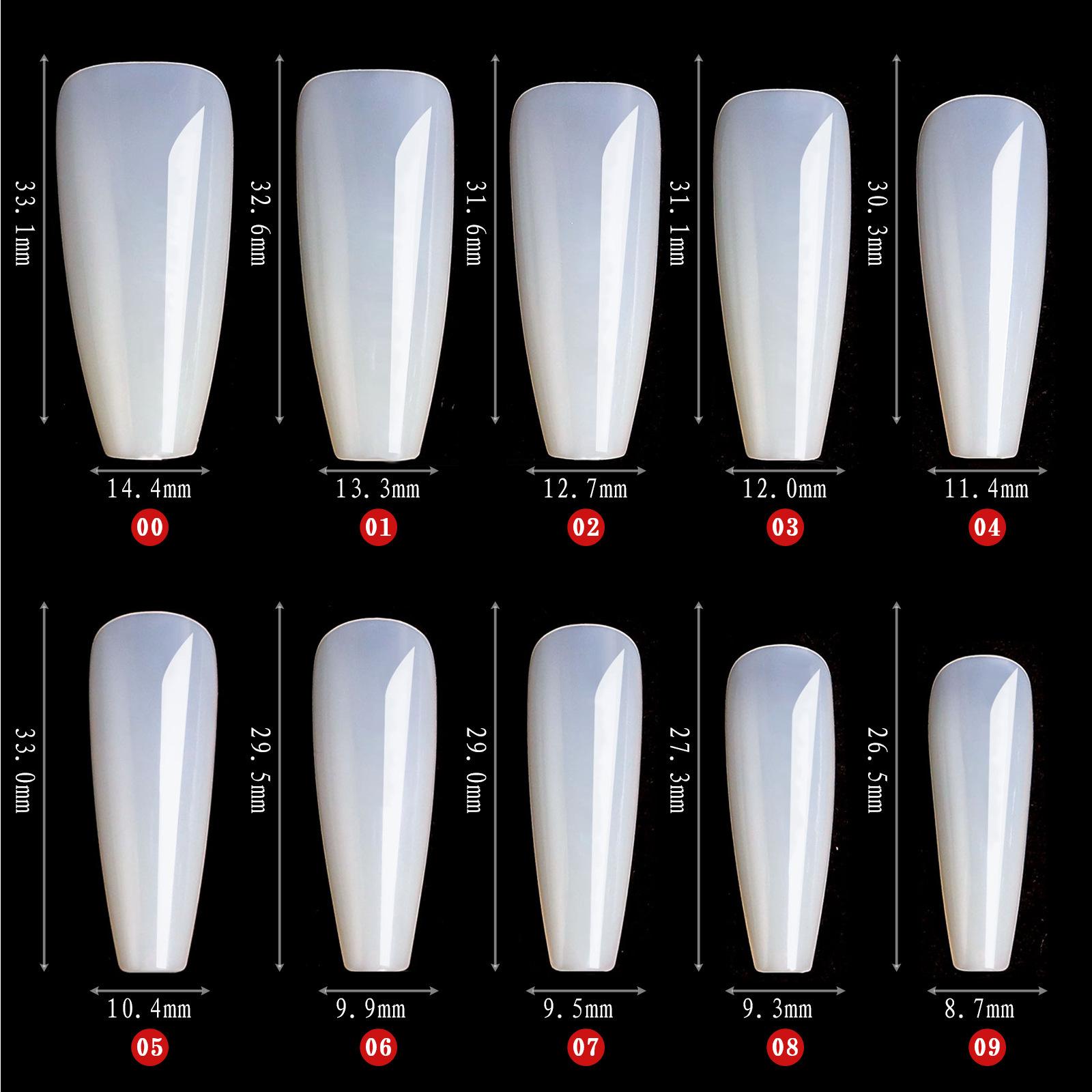 

Nail Art Ballet Nail Max Super Long Flathead Ballet False Nail Traceless Nail 500 патчей