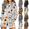 Women's Fashion Casual Long Sleeve Hoodie with Halloween Print for Fall