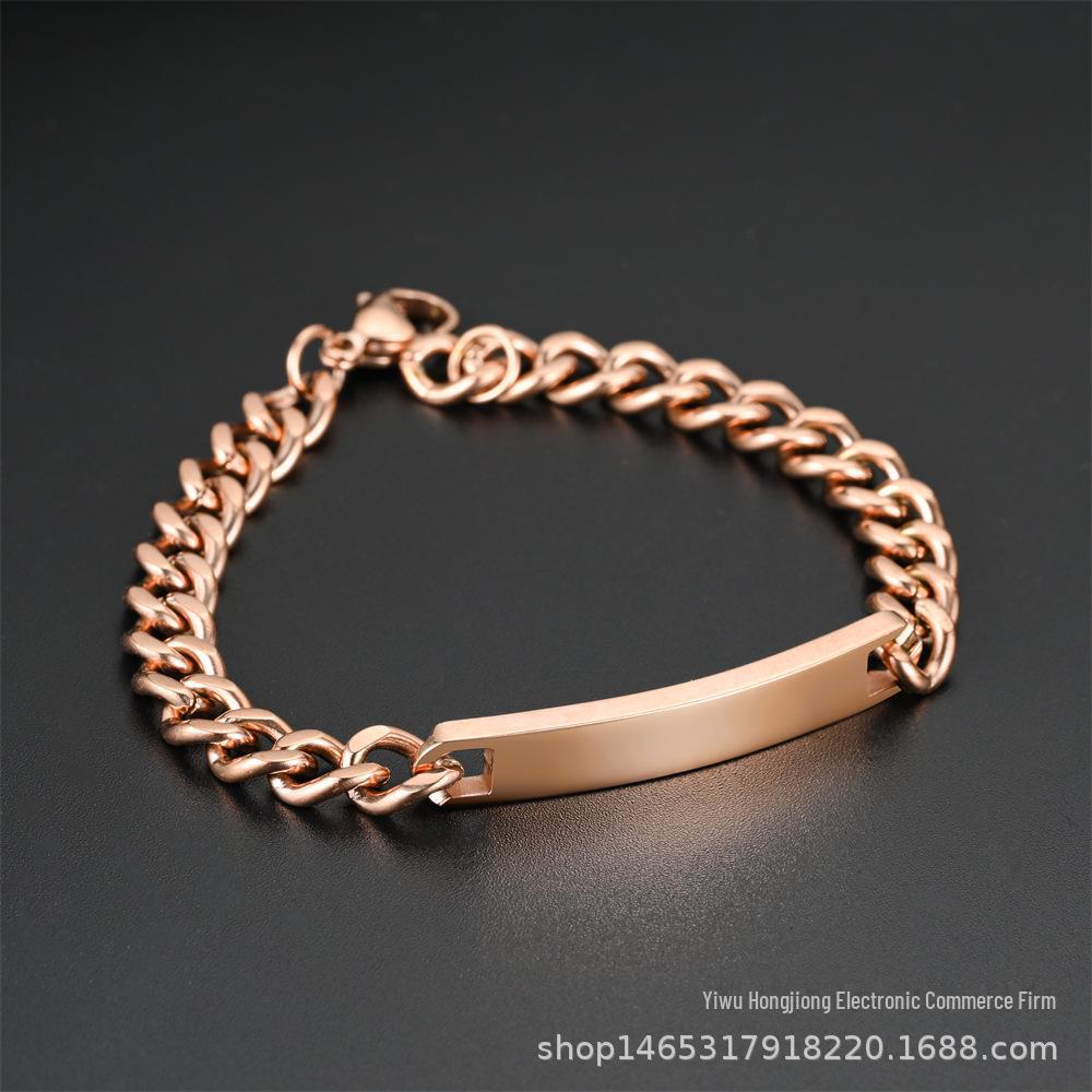 

Браслеты из титановой стали с индивидуальной гравировкой для мужчин, женщин и детей — популярные европейские и американские стили