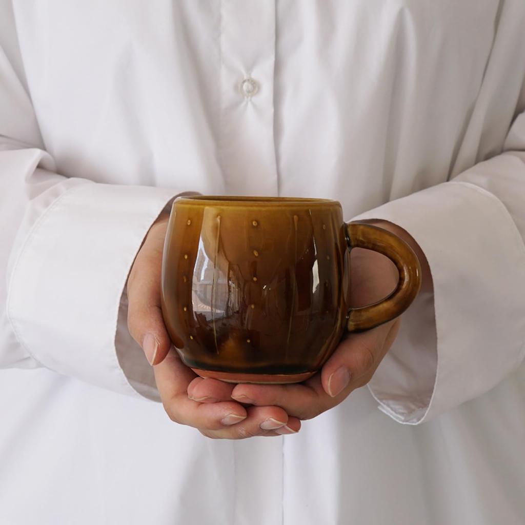 Brown Dripper and Mug Set, Mino Ware, Single-serving, Made In Japan