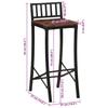 VidaXL Chaises de bar lot de 2 bois de récupération massif, chaise, tabouret de bar de cuisine, chaise de restaurant 358944