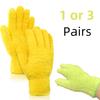 1/3Pair Cleaning Gloves Microfiber Coral Fleece Car Grooming Gloves Solid Five Finger Dust Removal Housework Absorbent Gloves