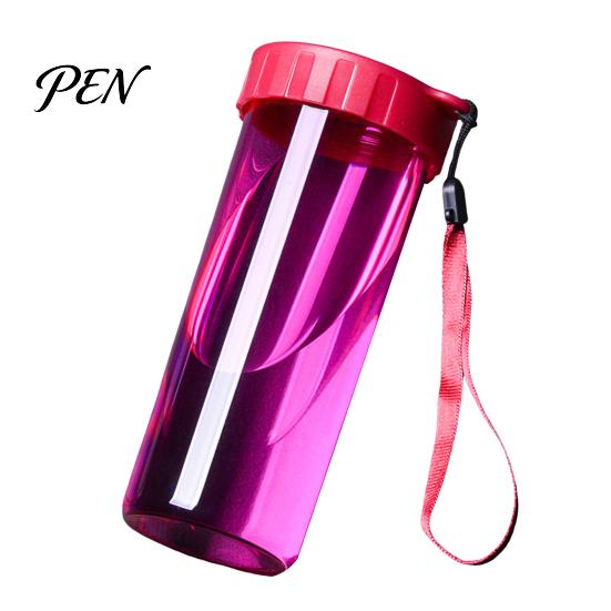 Hot Cold Drink Beverage Container Transparent Water Cup, Portable Plastic Bottle, with Strap Bottle Handle, Clear Heat-resistant Drinkware, for School