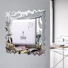 Square Cross Lace Acrylic Wall Sticker for Switch - Decorative, Self-Adhesive Mirror Design for Living Room & Bedroom