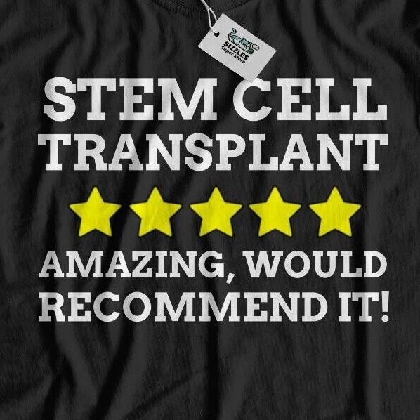 Unisex Funny Stem Cell Transplant T-Shirt Bone Marrow Shirt & Blood Cells Gifts L