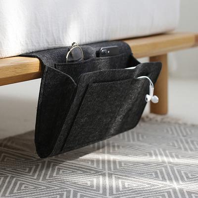 1 adet Keçe Başucu saklama çantası Kılıfı Yatak Masa Çantası Kanepe TV Uzaktan Kumanda Asılı Caddy Kanepe Depolama Organizatör Yatak Tutucu Cepler