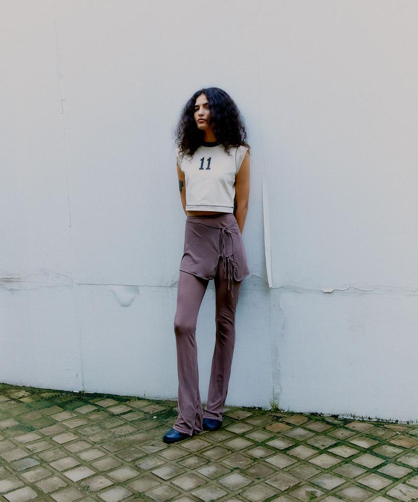 PROVO See-Through Button Pants / Brown