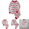 Festive Christmas Family Pajamas Set For Men Women Baby Kids Featuring Deer Print Design