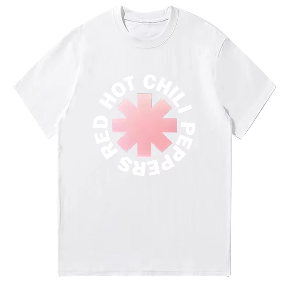 Red Hot Chili Peppers New Logo Graphic T Shirts Men Cartoon Cool Clothing Men Women Harajuku ShortSleeve Loose Breathable Tees