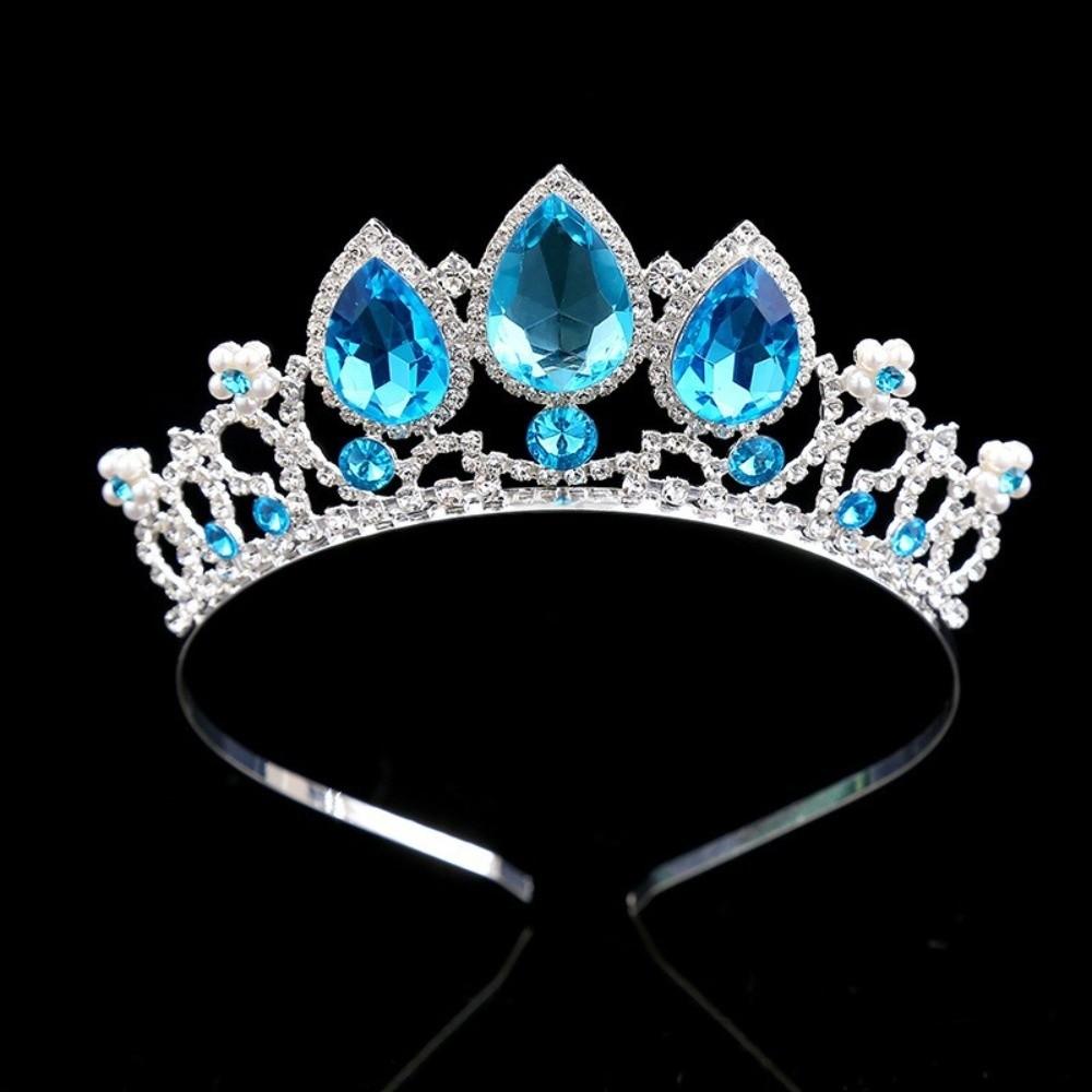 Sparkly Rhinestone Bridal Wedding Crown Water Drops Bride Wedding Tiaras Princess Diadem Birthday