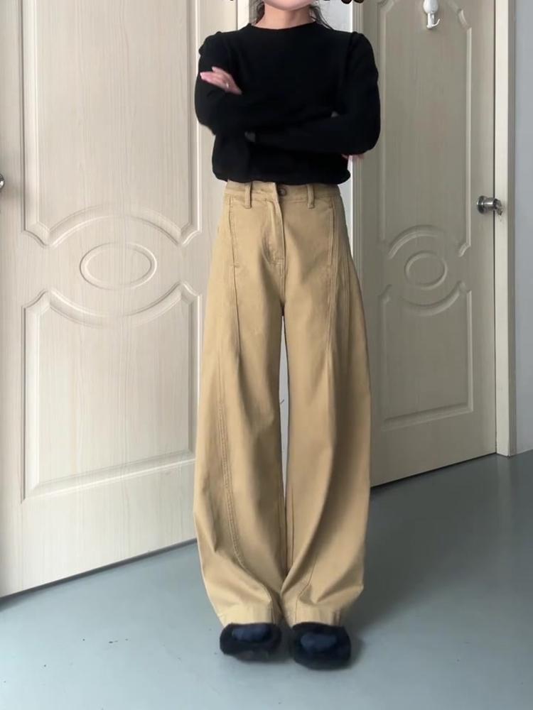 2025 Women's White High-Waist Loose Wide-Leg Jeans: Spring/Summer Collection