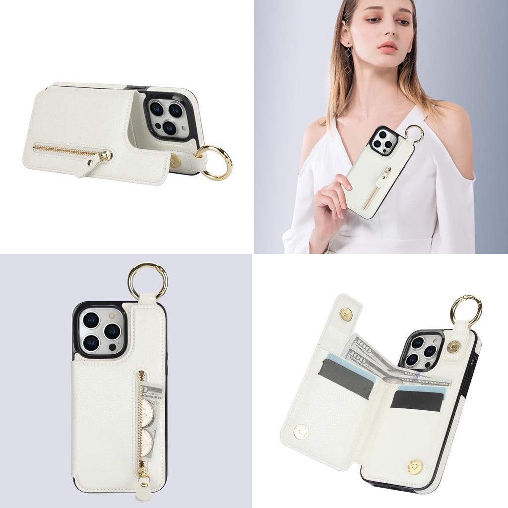 iPhone 15 Leather Case: Multifunctional Wallet & Protective Apple 14 Pro Max Case