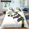 Panda King Full Bedidng Set Kids Romantic Bedding Set Cartoon Animal Duvet Cover Bicycle Balloon Dragonfly Polyester Quilt Cover