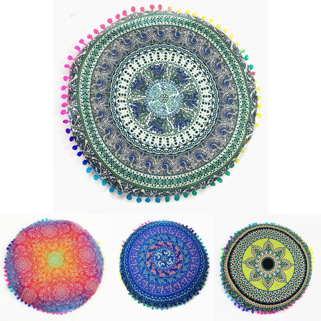 Premium Quality Mandala Round Cushion Cover For A Timeless Bohemian Look