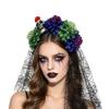 Floral Halloween Skull Hair Hoop Artificial Flower Festive Costume Headwear  Cosplay Events