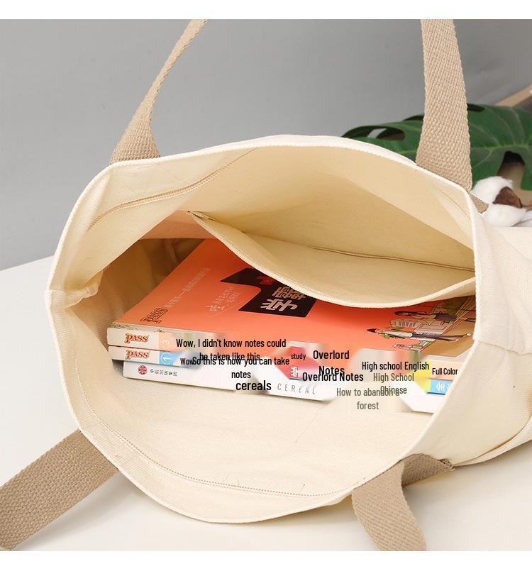 Spacious Canvas Crossbody Bag for College Students - Versatile Korean & Japanese Style