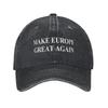 MEGA Make Europe Great Again Baseballová čiapka Slnko Lov Kempovanie Dropshipping Praná Trucker Čiapka Unisex Unisex Štýlová Snapback Čiapka