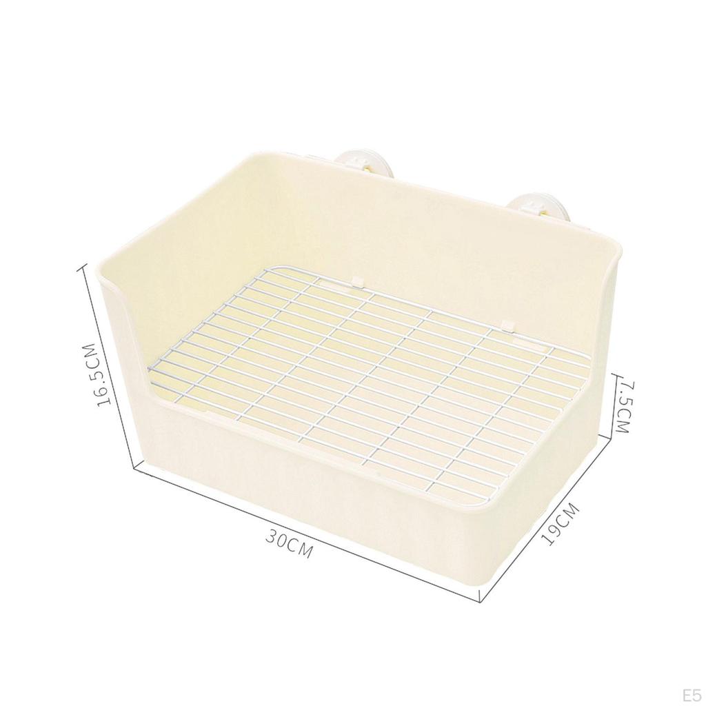 Caja de Esquina para Inodoro de Limpieza Fácil con Rejilla de Barrera Alta para Mascotas