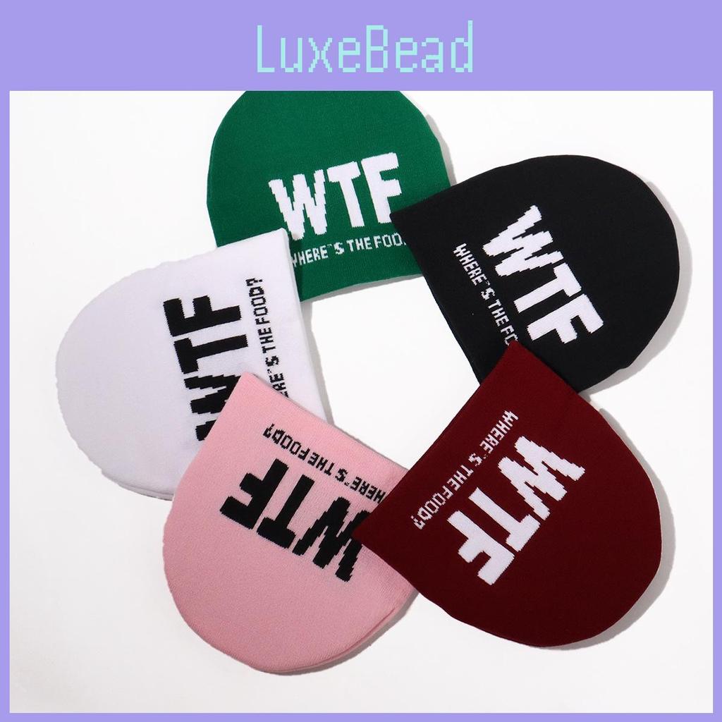 Strickmütze mit Buchstabenstickerei für lässige Outdoor-Winterbekleidung